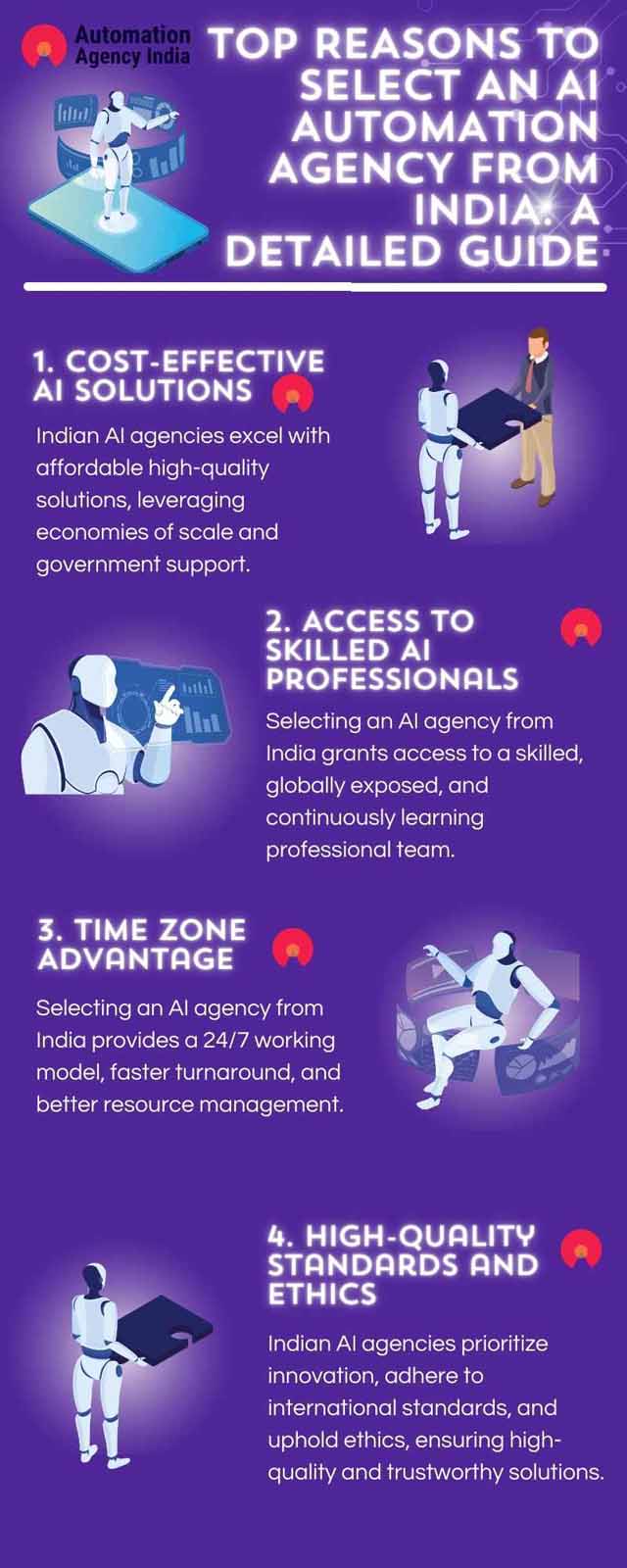 Infographic on Top Reasons to Select an AI Automation Agency from India: A Detailed Guide